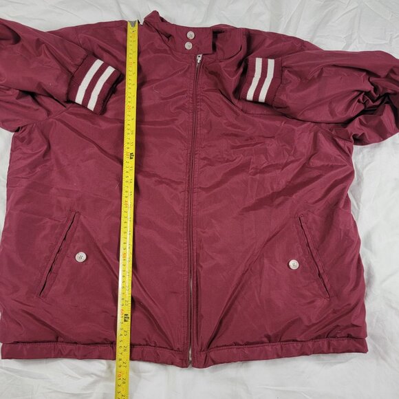 Old Navy Mens 2XL Ron Burgundy Nylon Harrington Jacket Outdoors Long Sleeve - Picture 9 of 10
